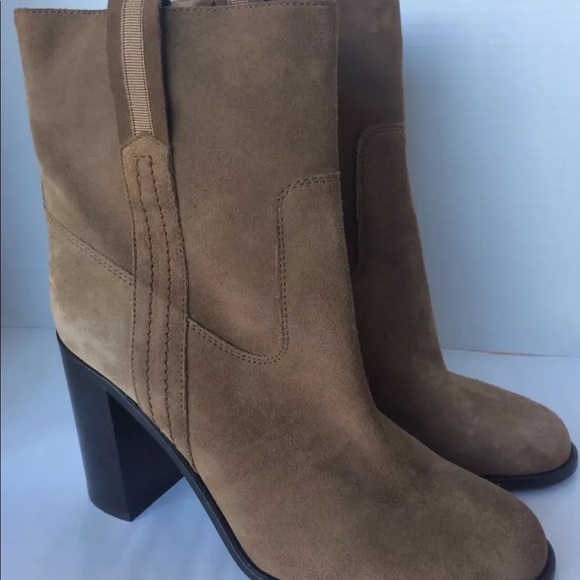 COPY - Kate Spade Baise Tobacco Brown Suede ankle boots with block heel 9.5 - Picture 3 of 16